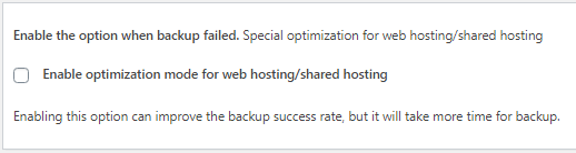 Advance Settings - Shared Hosting Optimization