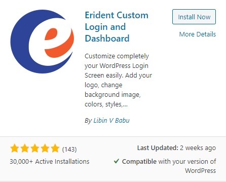 Erident Customa Login and Dashboard Plugin