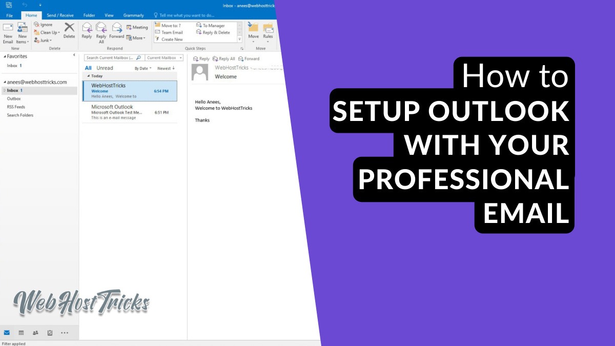 How to Setup Outlook with your Professional Email