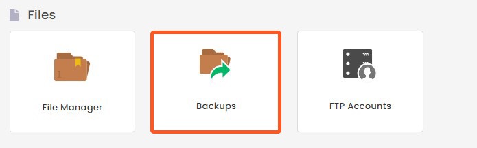 backups in Hostinger