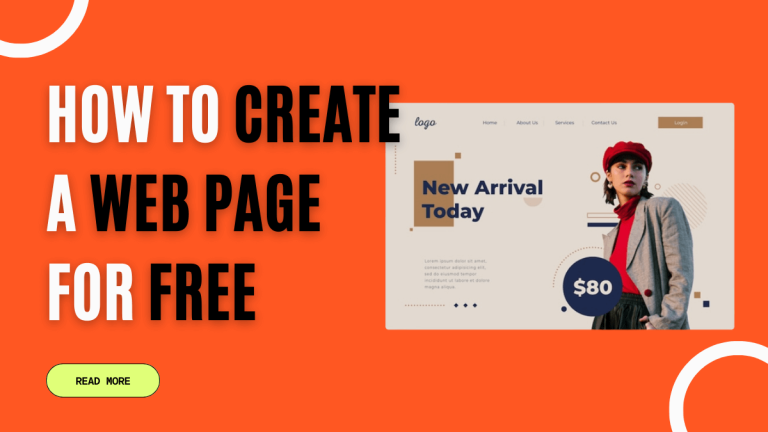 How to Create a Web Page for Free