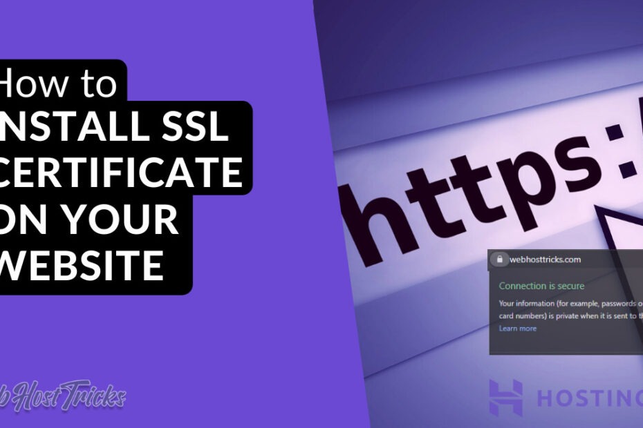 How to Install SSL Certificate on your Website WebHostTricks