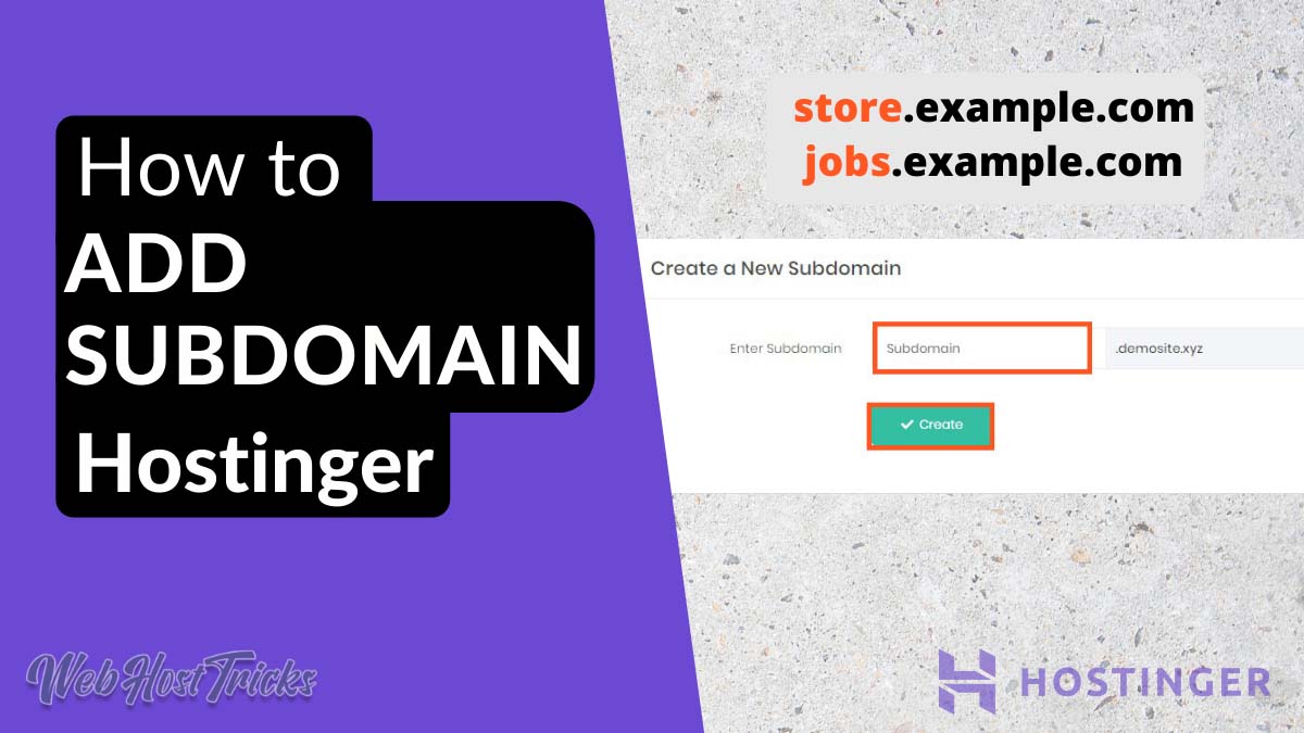 How to Add Subdomain in Hostinger