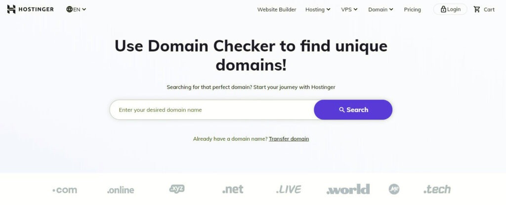 hostinger domain checker