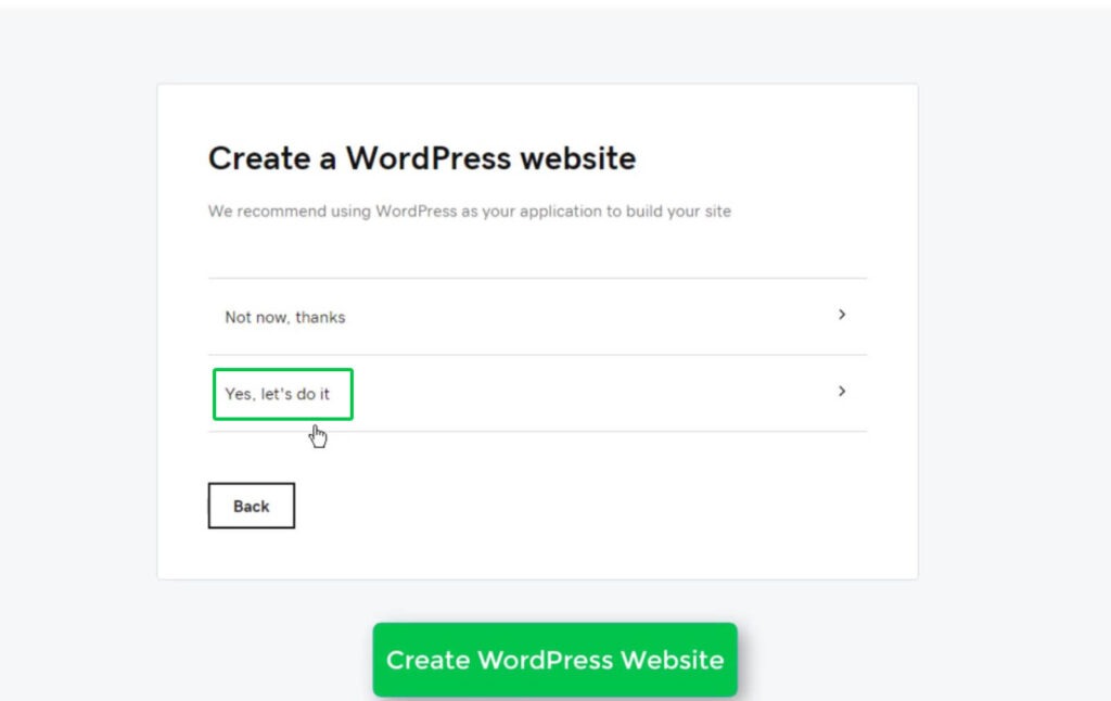 Create a WordPress website