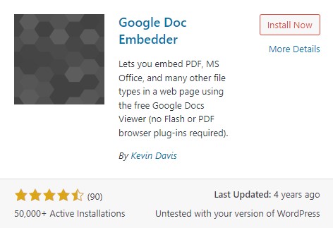 Google Doc Embedder - PDF Viewer WordPress Plugin